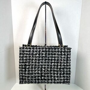 Kate Spade | Vintage Sam Bag Houndstooth Black and White Tweed
